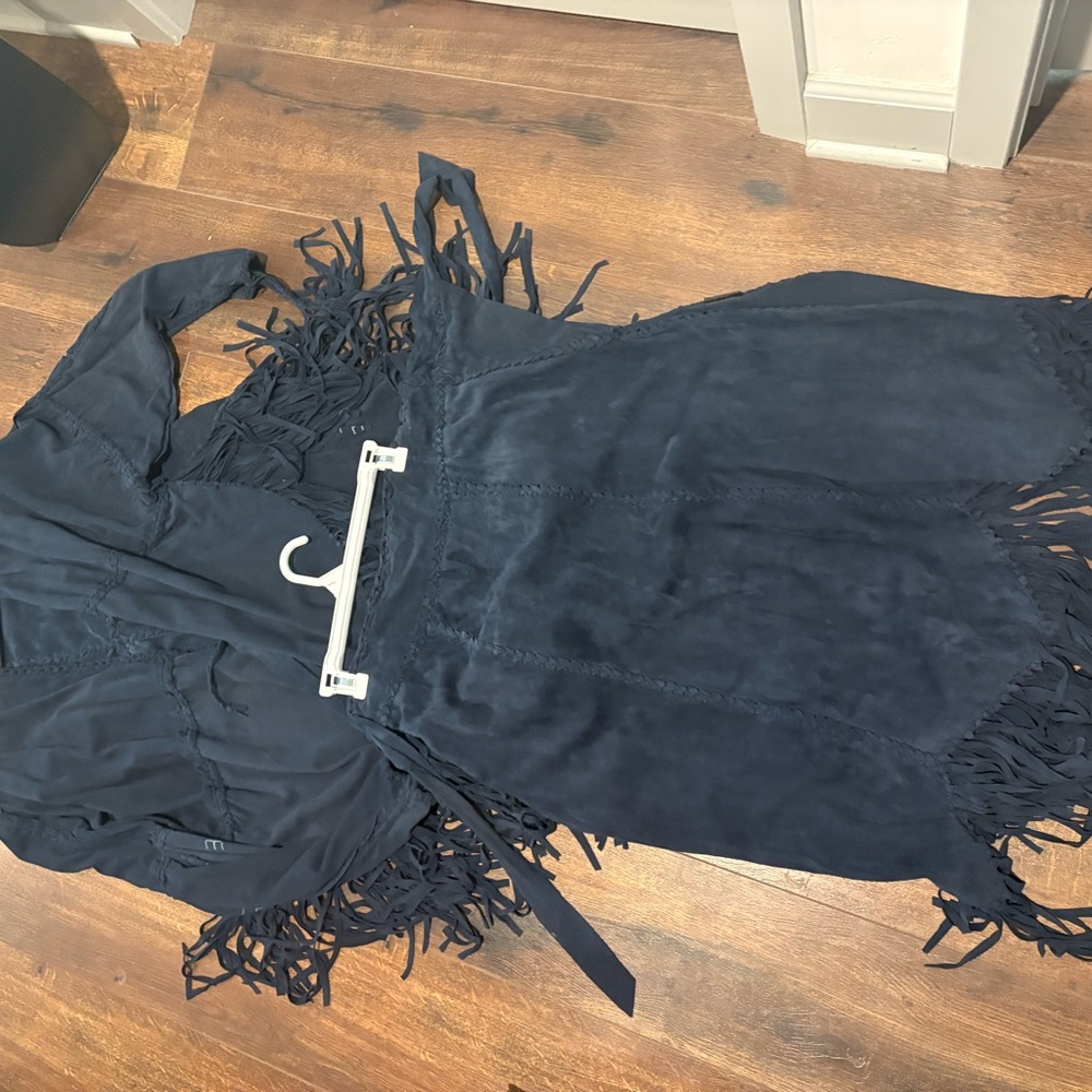 Navy Fringe Dress